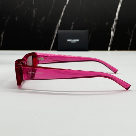NEW SL553 003 SAINT LAURENT PINK VIOLET UNISEX SL 553 SAINT LAURENT SUNGLASSES - Picture 6 of 11